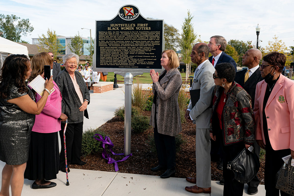 In October 2021, the Historic Huntsville Foundation dedicated a historic marker recognizing six Black women who were allowed to register to vote in 1920, following the ratification of the 19th amendment.  Lou Bertha Johnson was one of those women, along with Mary Binford, Ellen Brandon, India Herndon, Celia Love and Dora Lowery.